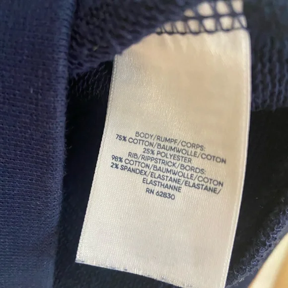 Lands End Serious Sweats Navy Pullover - Picture 4 of 4